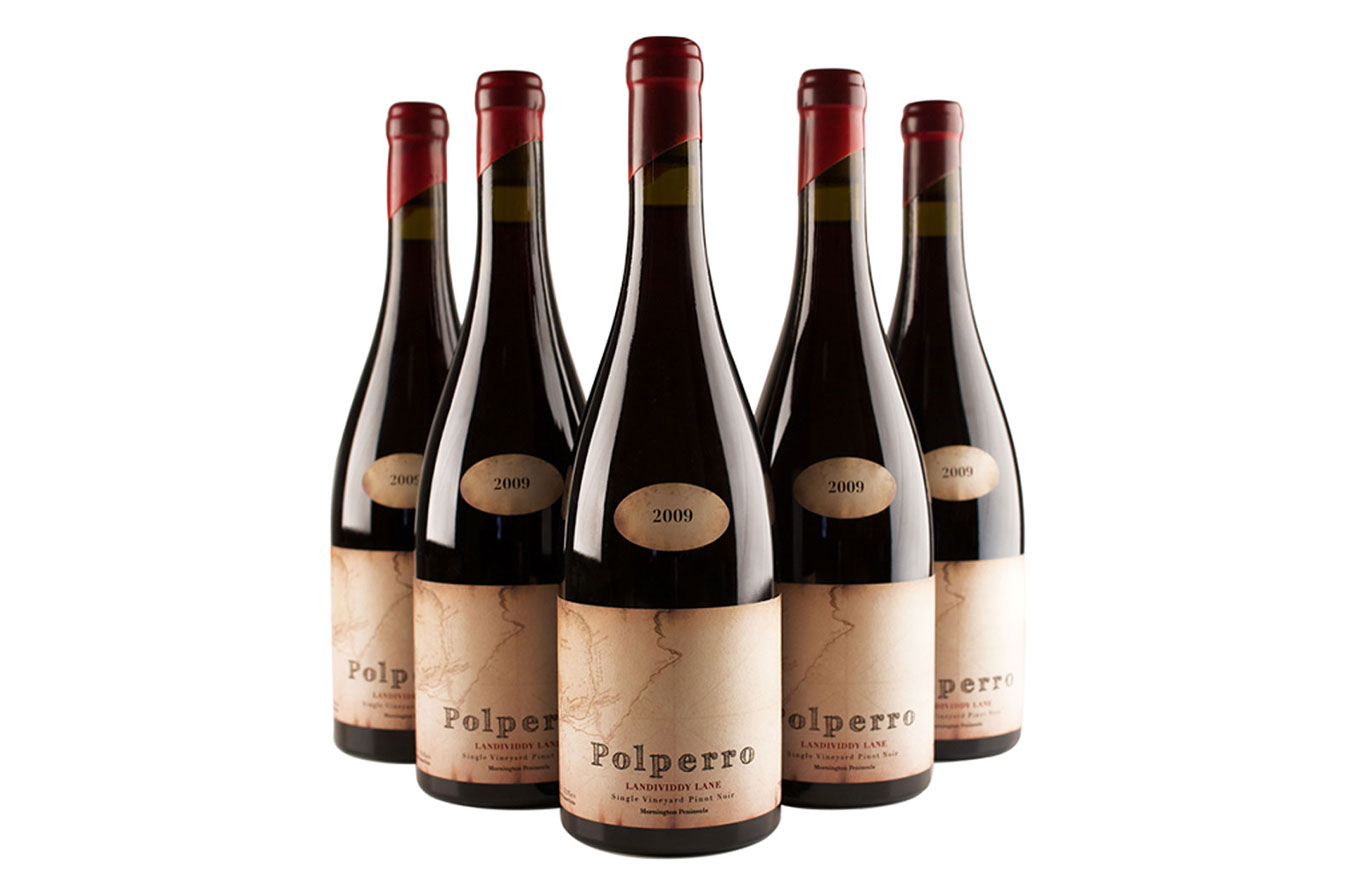 polperro wine bottles label group of six